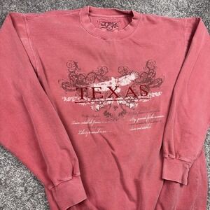 VTG Texas Crewneck‎ Sweatshirt Women's Large Embroidered US Vintage Preppy